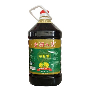 金湖人家浓香小榨菜籽油5L